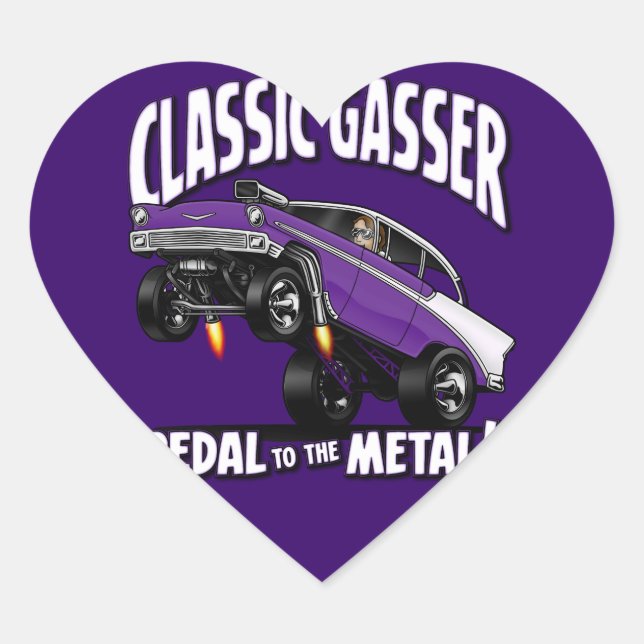 56" Gasser-Flair Herz-Aufkleber (Vorderseite)