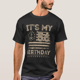 56. Geburtstag Segler Amerikanisch Nautical Segeln T-Shirt