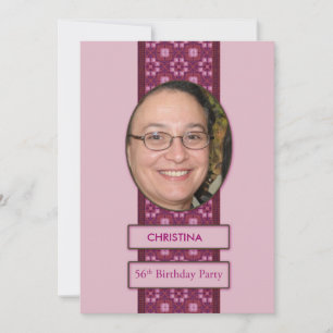 56. Geburtstagsparty Einladung Bild und Name