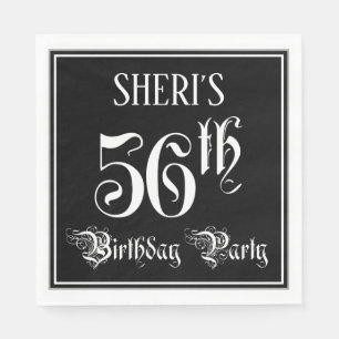 56. Geburtstagsparty — Extravagantes Script + Indi Serviette