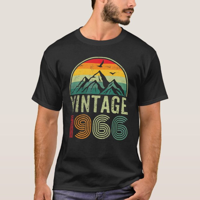56 Jahre Vintag 1966 56. Geburtstag T-Shirt (Vorderseite)