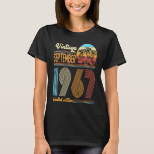 56 Jahre Vintager Geburtstag im September 1967 T-Shirt