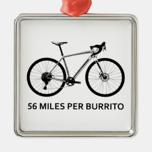56 Meilen pro Burrito Ornament Aus Metall