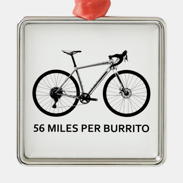 56 Meilen pro Burrito Ornament Aus Metall (Vorne)