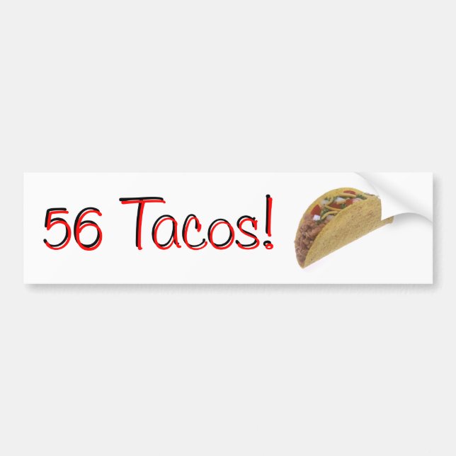 56 Tacos Autoaufkleber (Vorne)