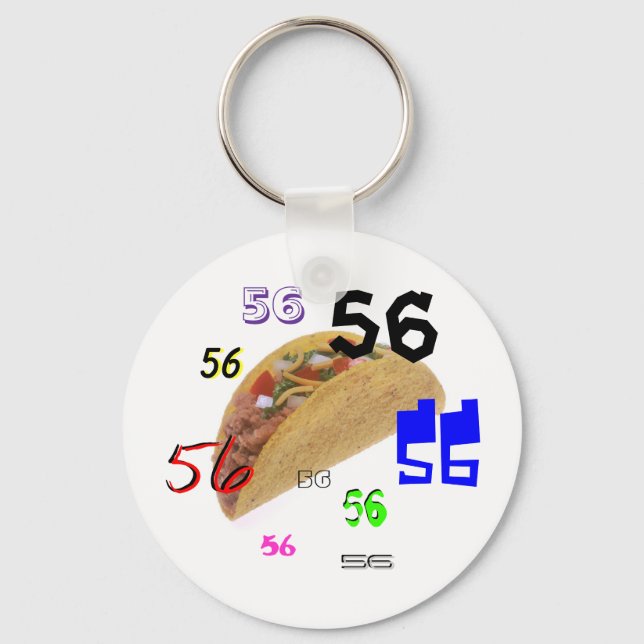 56 Tacos Schlüsselanhänger (Vorderseite)