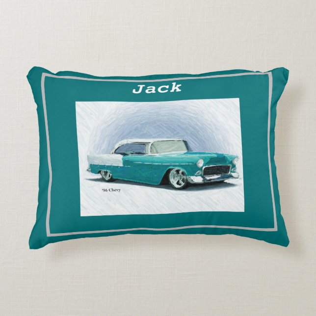 '56 Türkis Chevy Personalisiert Dekokissen (Vorderseite)