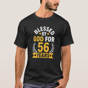 56th Birthday Man Woman Meured by 56 year T-Shirt