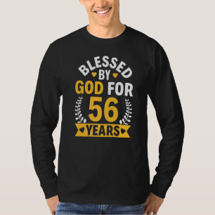 56th Birthday Man Woman Meured by 56 year T-Shirt