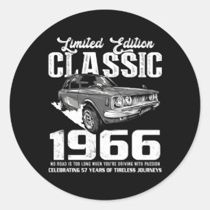 57. Auto seit 1966 für 57 Runder Aufkleber