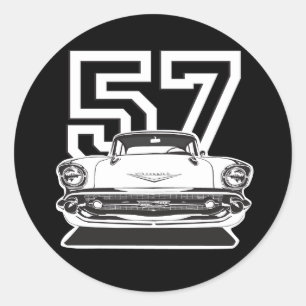 57 Bel Air Runder Aufkleber