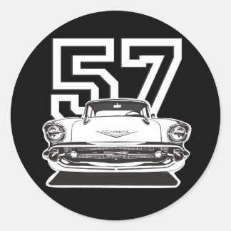 57 Bel Air Runder Aufkleber