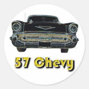 57 Chevy-Aufkleber Runder Aufkleber