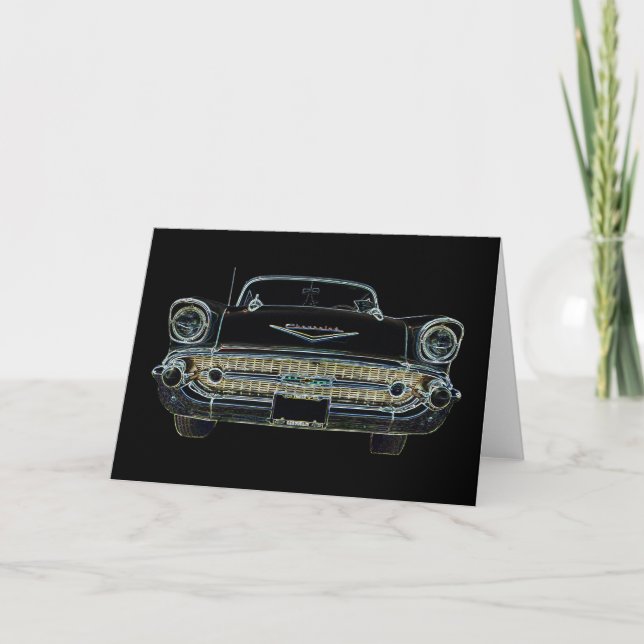 57 Chevy Bel Air-Gruß-Karte Karte (Vorderseite)