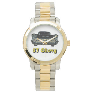 57 Chevy Deux Tons avec Montre Or et Argent