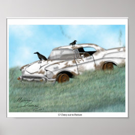 57 Chevy out to Weide. Poster