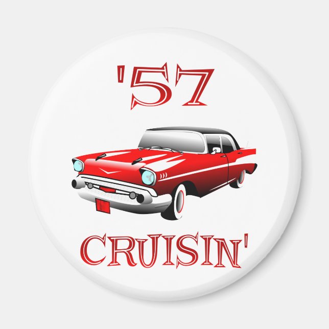 57 Crusin Car Magnet (Vorne)