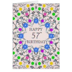 57. Geburtstag Abstrakte Blume