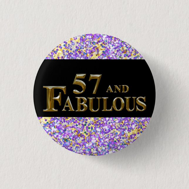 57. Geburtstag Button (Vorderseite)
