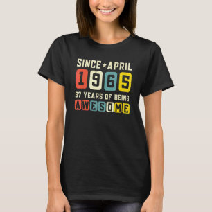 57. Geburtstag Großartig seit April 1965 Vintage T-Shirt
