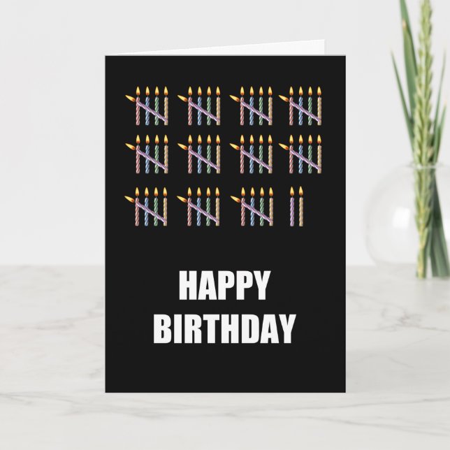 57. Geburtstag mit Kerzen Karte (Vorderseite)