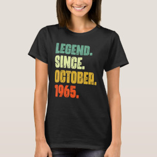 57 Jahre alte Legende seit Oktober 1965 57. Geburt T-Shirt
