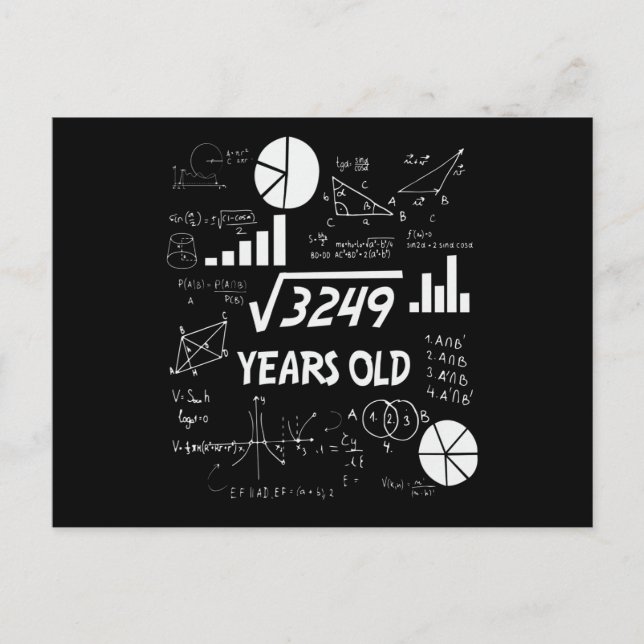 57 Jahre alter Tag Mathematiklehrer 57. Geburtstag Postkarte (Vorderseite)