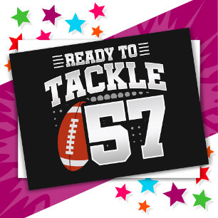57 Jahre altes Tackle Football Party 57. Geburtsta Postkarte