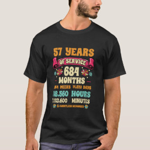 57 Jahre Dienst 57. Arbeitsjubiläum für T-Shirt