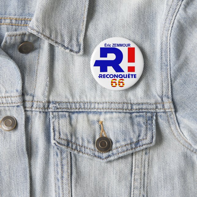 57 mm, Zemmour Präsident 2022 Button (Beispiel)