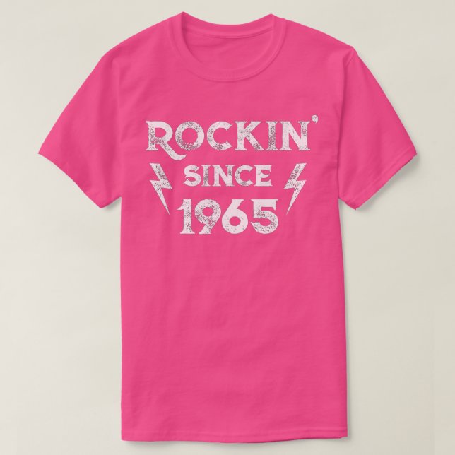57 Year Old Classic Rock 1965 57th Birthday  T-Shirt (Design vorne)