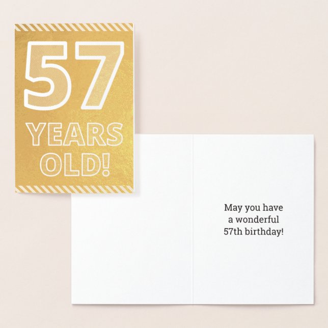 57ème anniversaire : audacieux "57 ans !" Carte Go (Affichage)