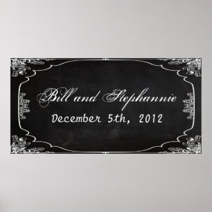 57x19 cm Personalisiertes Banner Moderne Tafel Poster