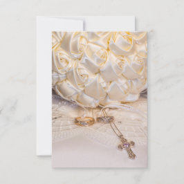 5807-Bouquet mit Rings und Cross Einladung