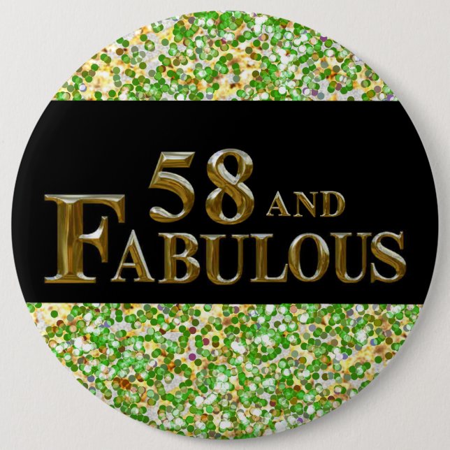 58. Geburtstag Button (Vorderseite)