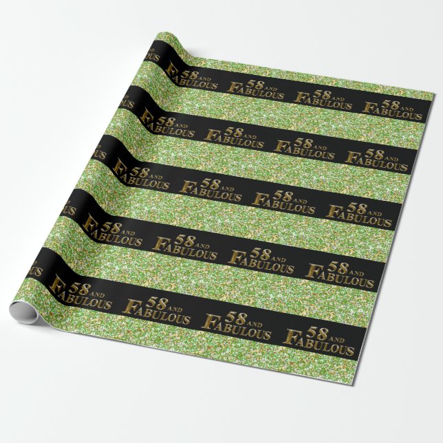 58. Geburtstag Geschenkpapier (Ungerollt)