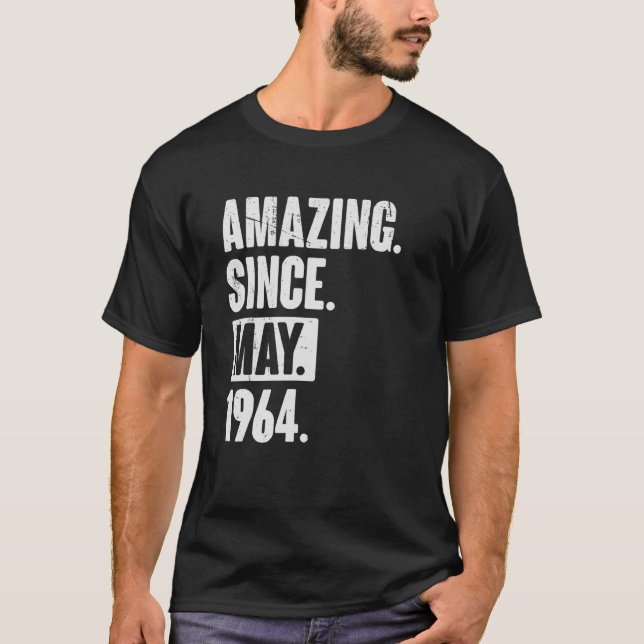 58. Geburtstag Phantastisch seit Mai 1964 T-Shirt (Vorderseite)