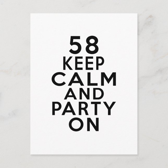 58 Geburtstagsdesigns Postkarte (Vorderseite)