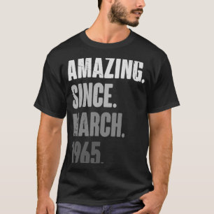 58 Jahre alt Vintag 1965 März Geburtstag 58. Deko T-Shirt