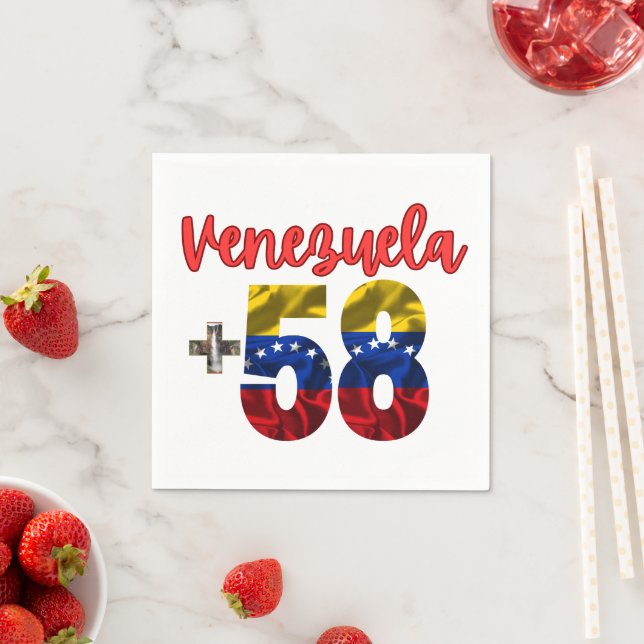 58 Venezuela Pride authentische venezolanische Wur Serviette (Beispiel)