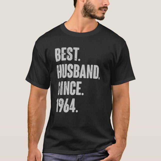 58 Wedding Anniversary For Him   Best Husband Sinc T-Shirt (Vorderseite)