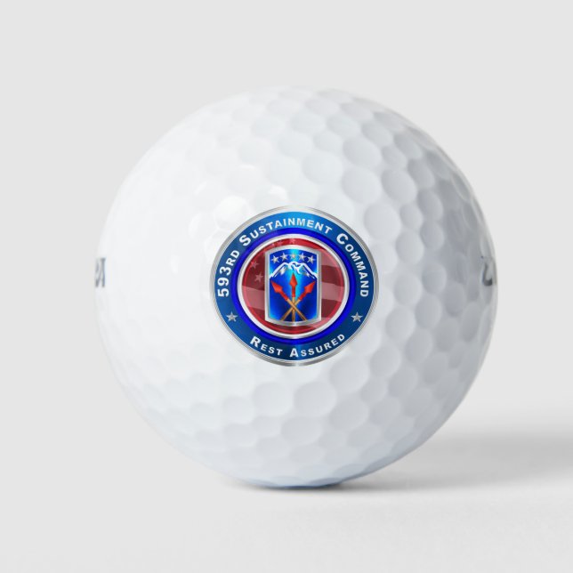 593. Nachhaltigkeitsbefehl "Erholung gesichert" Golfball (Vorderseite)