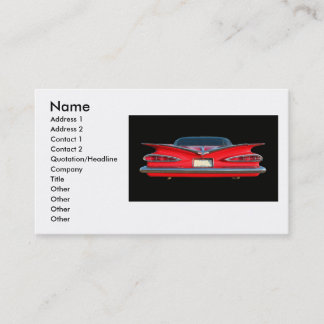 59 CHEVY, Name, Adresse 1, Adresse 2, Kontakt 1… Visitenkarte