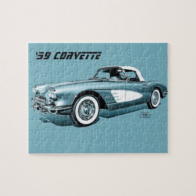 59 Corvette Blau Hintergrund (Horizontal)