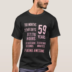 59. Geburtstag Männer Frauen Witzig 59 Jahre alt T-Shirt