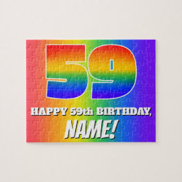59. Geburtstag — mehrfarbiges Regenbogenmuster "59