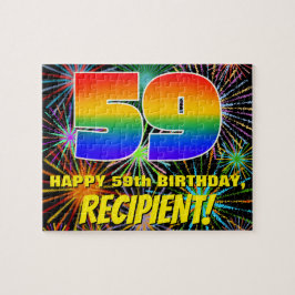 59. Geburtstag: Spaß, bunte feierliche Feuerwerke