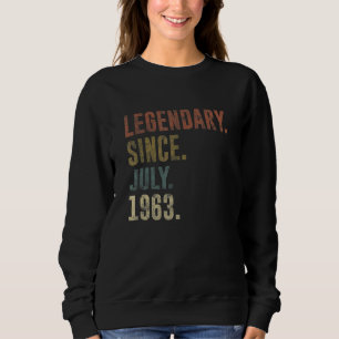 59. Geburtstag Vintager Legendär seit Juli 1963 Sweatshirt
