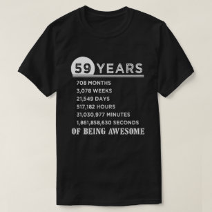 59. Geburtstags-Shirt 59 Jahre alte T-Shirt