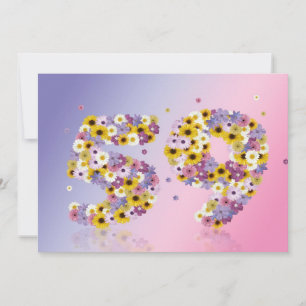 59. Geburtstagsparty mit Blumenbriefen Einladung